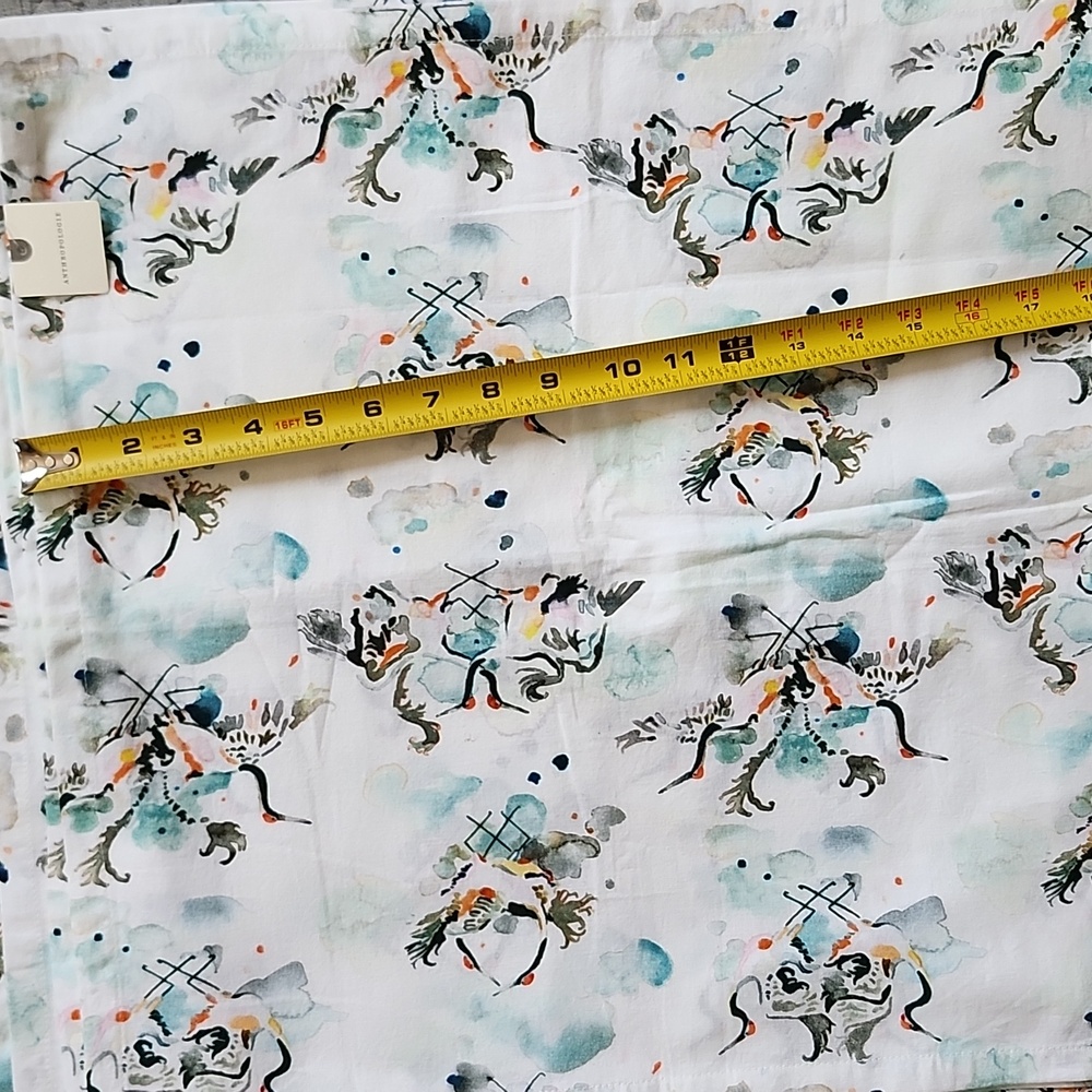 Anthropologie White and Multicolor Patterned Napkins Set Of 7 - Picture 5 of 10